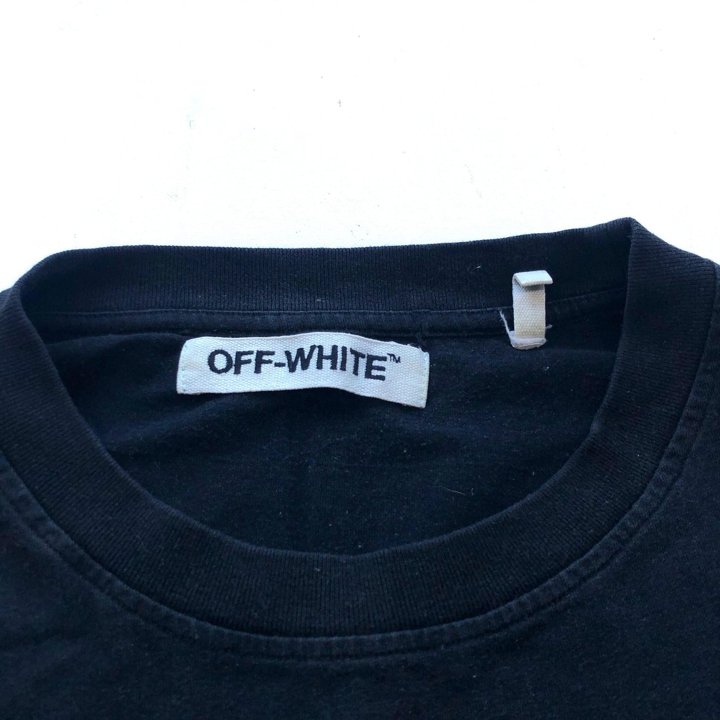 Off White Front Image Print Oversized Short Sleeved T Shirt with Iconic Arrows on the Back - Known Source