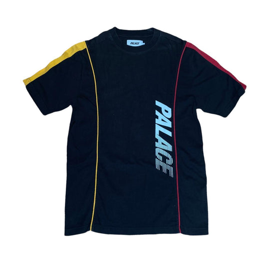 Palace Black Yellow Red Striped Short sleeve Tee (S) - Known Source