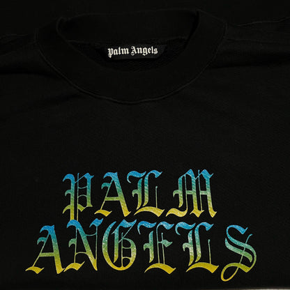 Palm Angels Oversized Pullover Glitter Spell Out Jumper - Known Source
