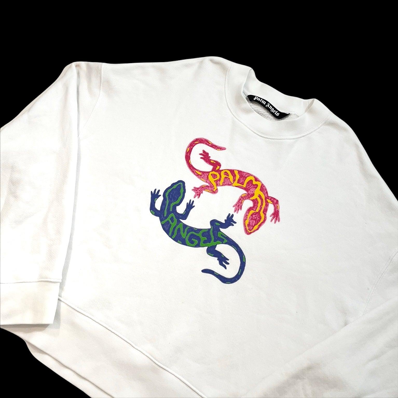 Palm Angels Oversized Pullover Lizard Jumper Sweatshirt - Known Source