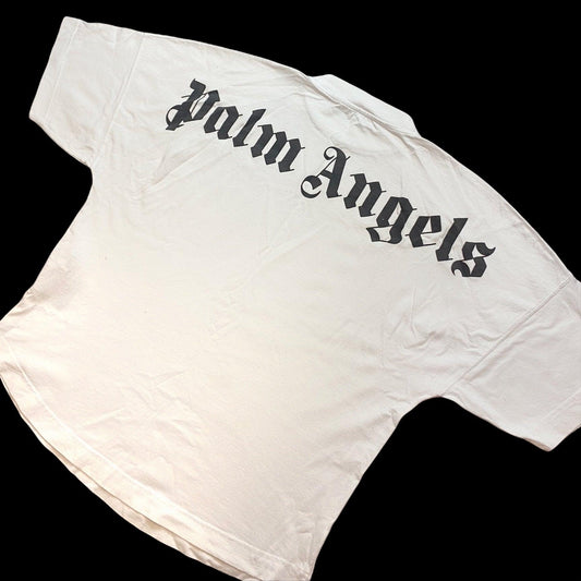 Palm Angels Oversized Short Sleeved T Shirt with Spell Out Arc Logo - Known Source