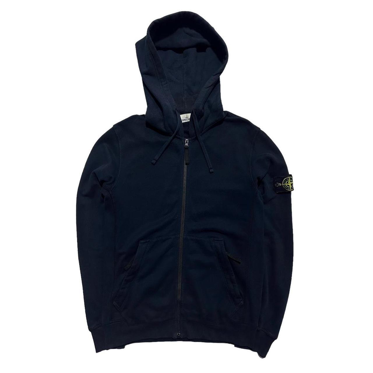 Stone Island Navy Full Zip Hoodie - Known Source