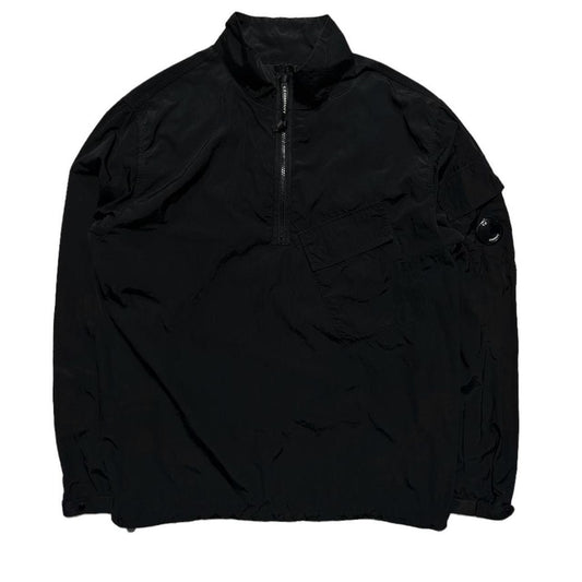 CP Company Black Nylon Quarter Zip Pullover - Known Source