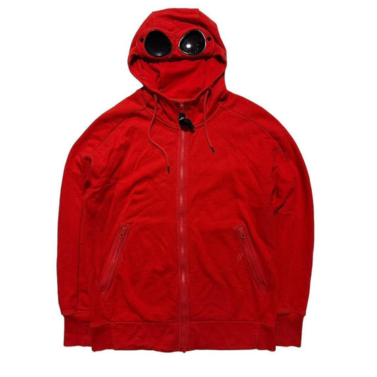 CP Company Red Full Zip Goggle Hoodie - Known Source