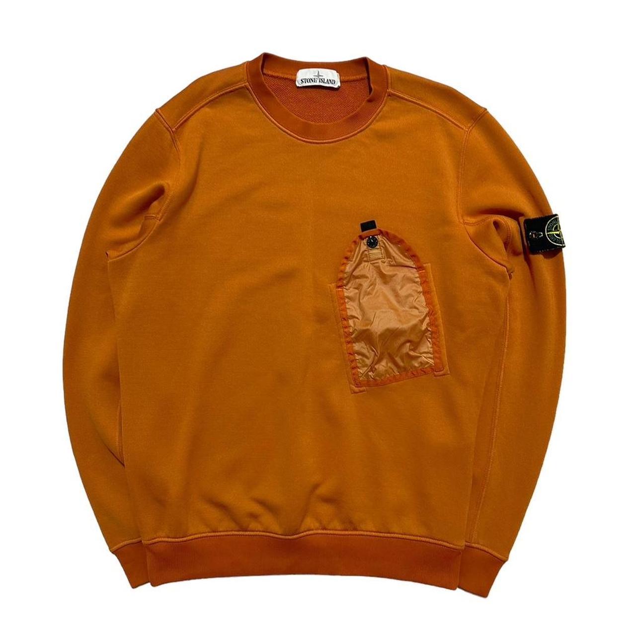 Stone Island Orange Side Pocket Crewneck - Known Source