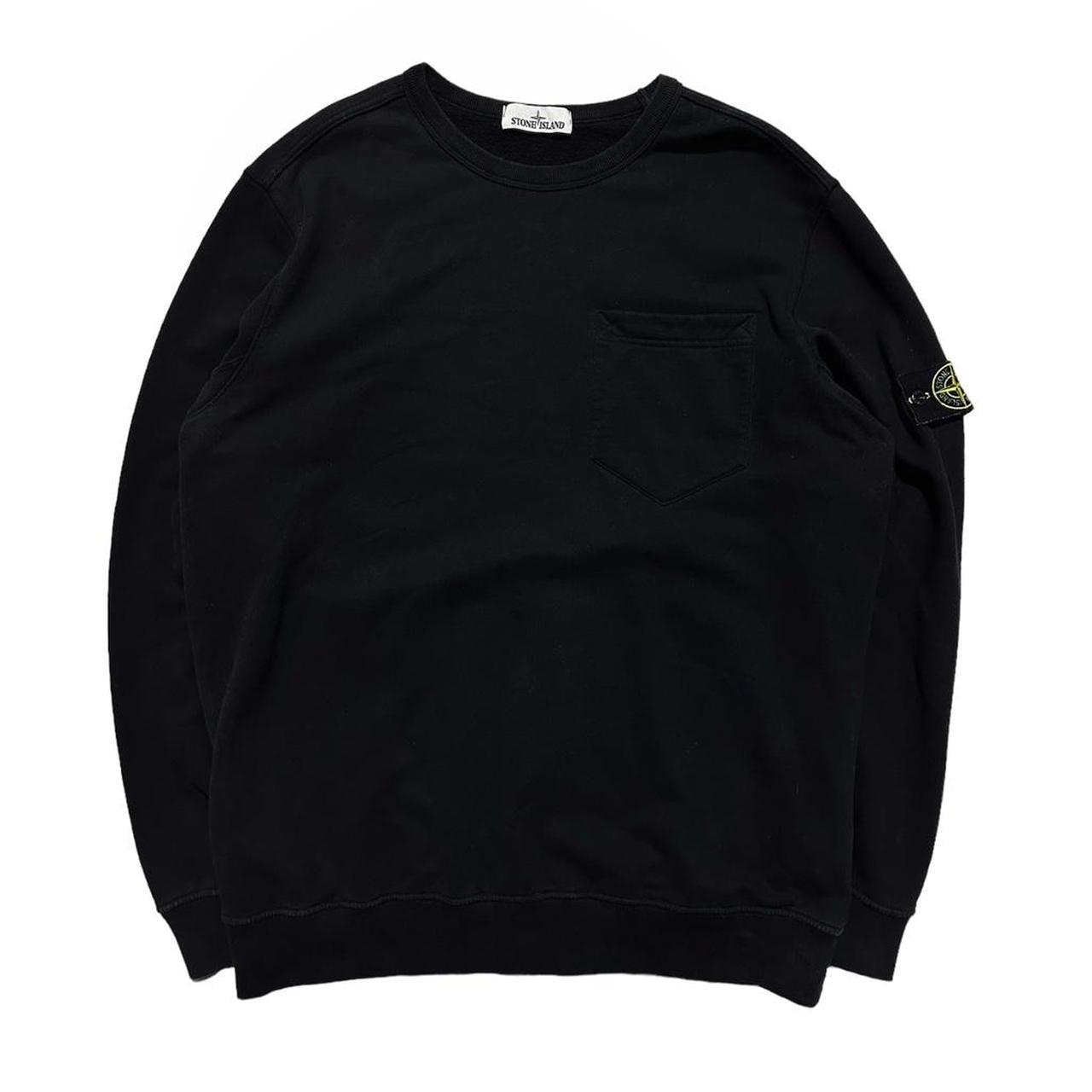 Stone Island Side Pocket Black Crewneck - Known Source