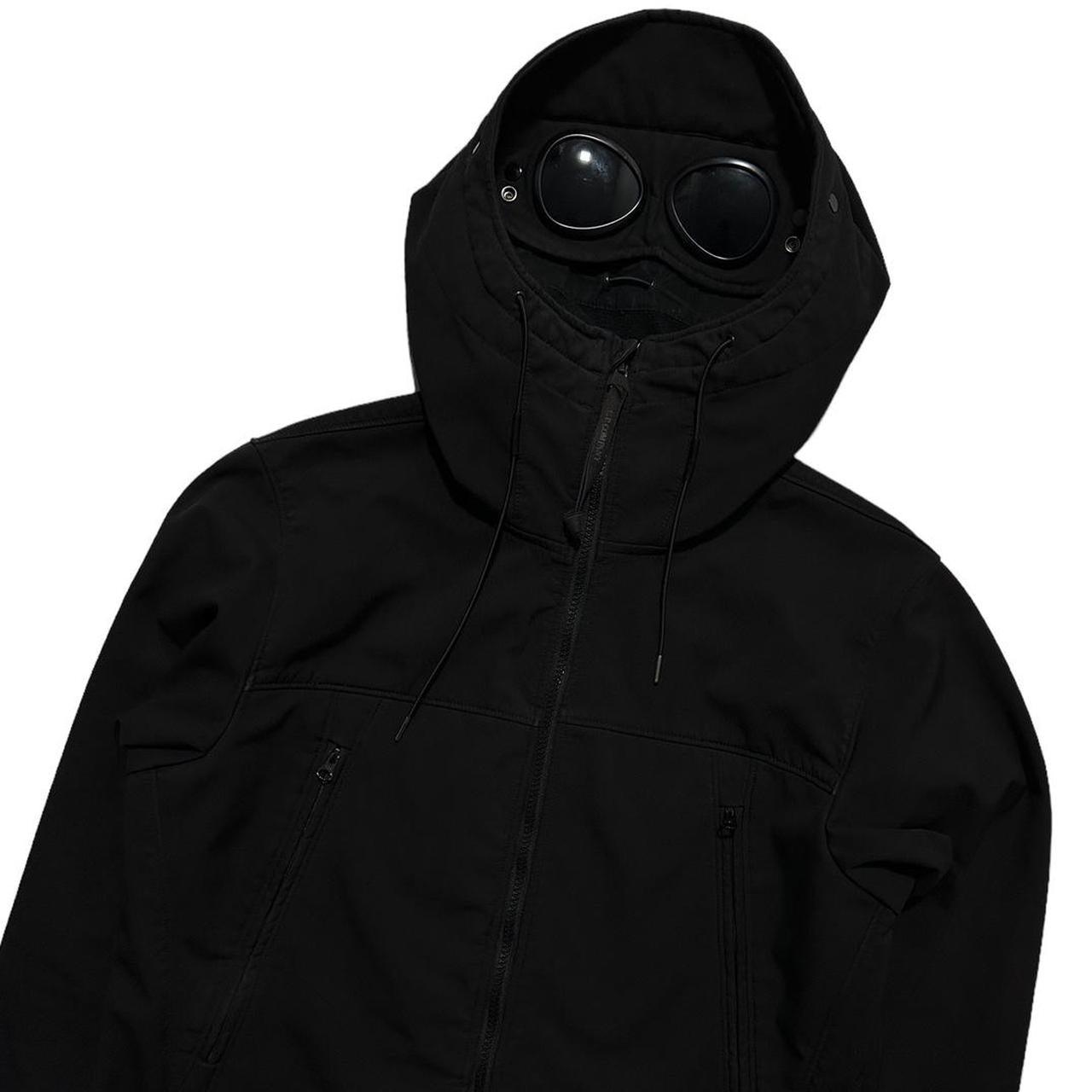 CP Company Black Soft Shell Goggle Jacket - Known Source