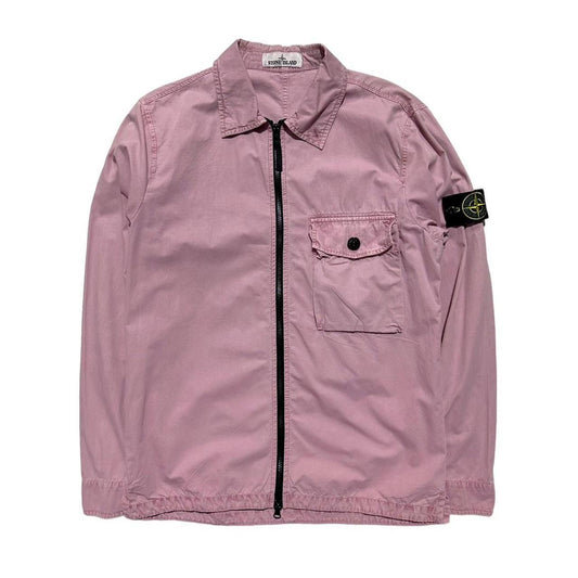 Stone Island Single Pocket Pink Overshirt - Known Source