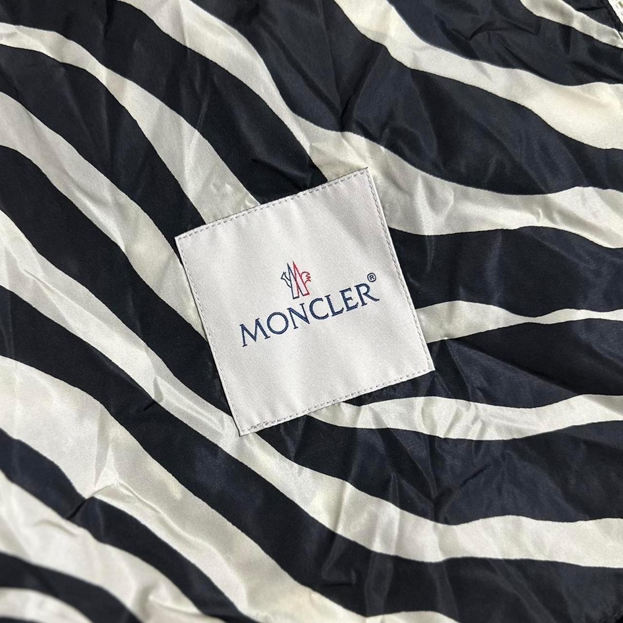 Moncler Pomme Zebra Print Lightweight Jacket