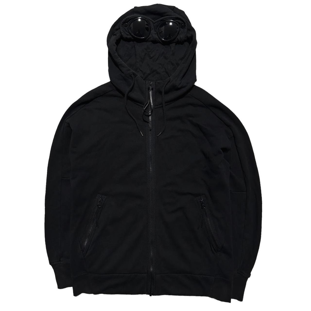 CP Company Black Full Zip Goggle Hoodie - Known Source