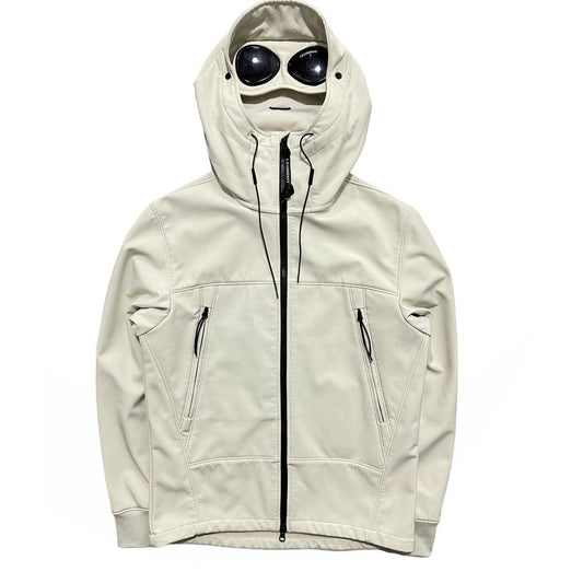 CP Company Cream Soft Shell Goggle Jacket