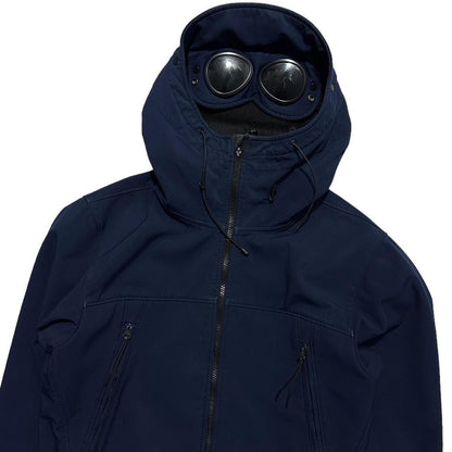 CP Company Dark Blue Soft Shell Goggle Jacket - Known Source