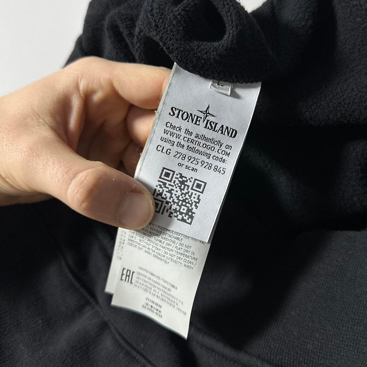 Stone Island Black Pullover Drawstring Hoodie - Known Source