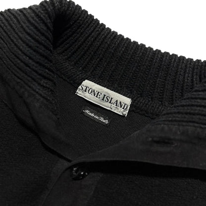 Stone Island Black Quarter Button Up Pullover - Known Source