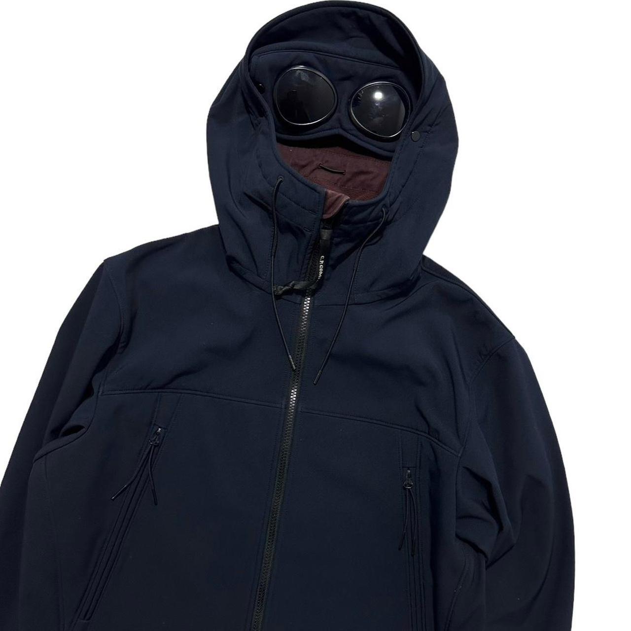 CP Company Dark Blue Soft Shell Goggle Jacket - Known Source