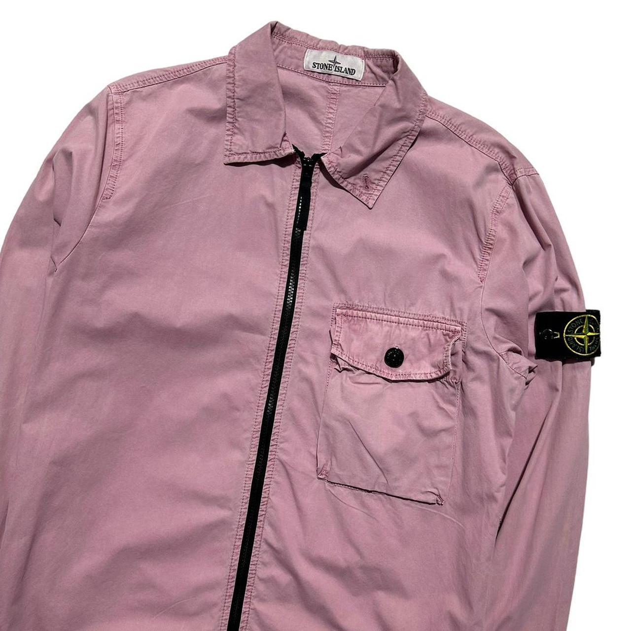 Stone Island Single Pocket Pink Overshirt - Known Source