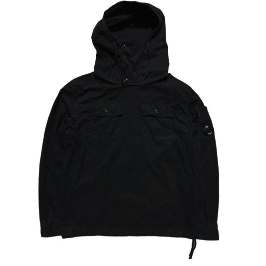 Cp Company Black Hooded Overshirt - Known Source
