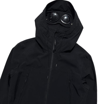 CP Company Black Soft Shell Goggle Jacket - Known Source