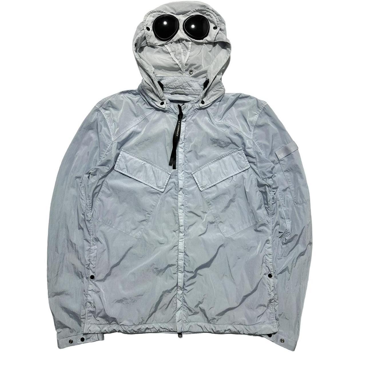 CP Company Chrome Ice Blue Nylon Goggle Jacket - Known Source