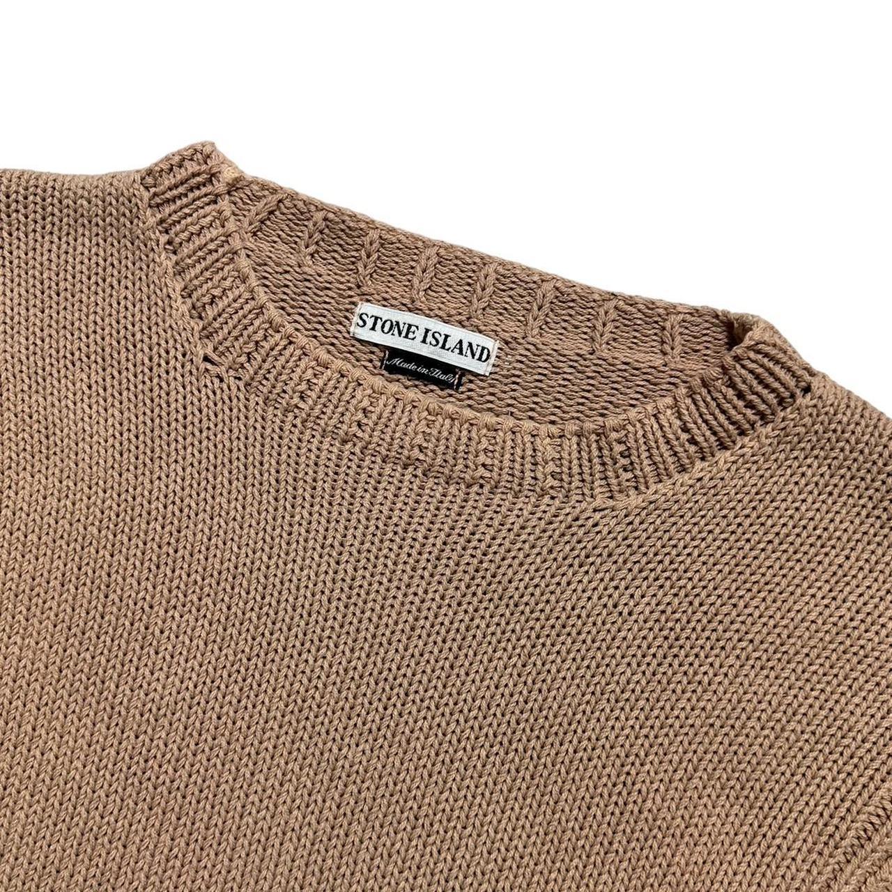 Stone Island Peach Heavy Knit Pullover Jumper - Known Source