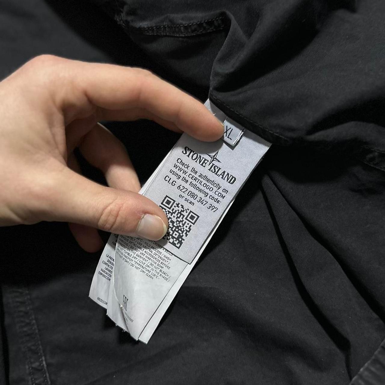 Stone Island Black Canvas Hooded Overshirt - Known Source