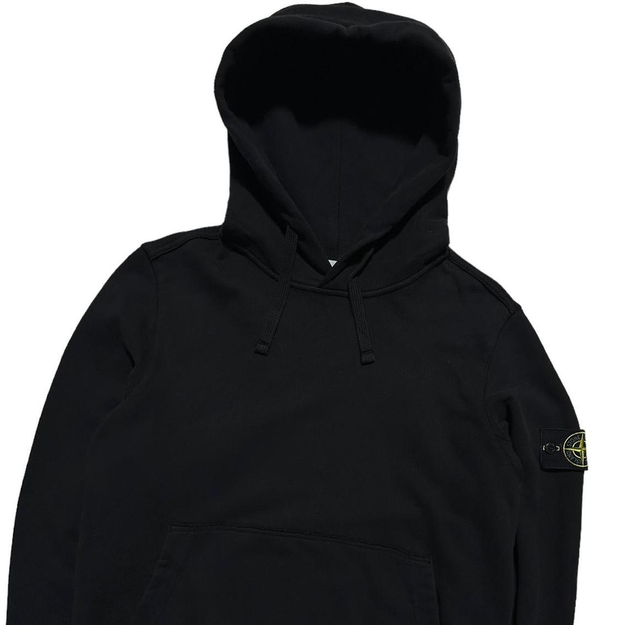 Stone Island Black Pullover Drawstring Hoodie - Known Source