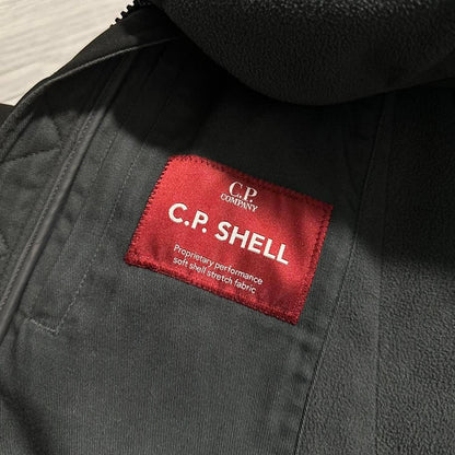 CP Company Black Soft Shell Goggle Jacket - Known Source