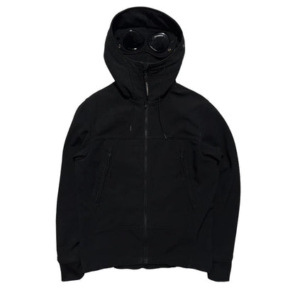 CP Company Black Soft Shell Goggle Jacket - Known Source