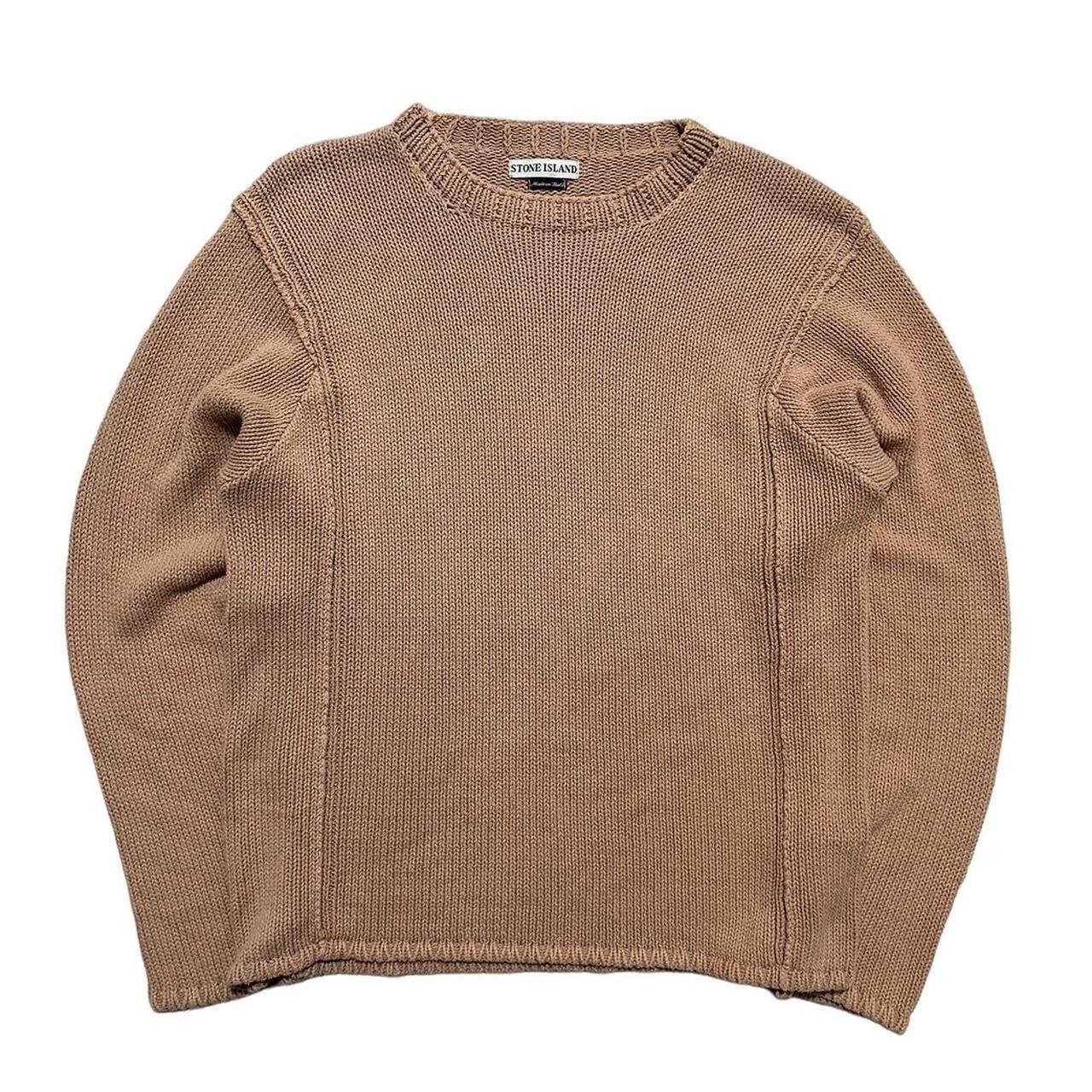 Stone Island Peach Heavy Knit Pullover Jumper - Known Source