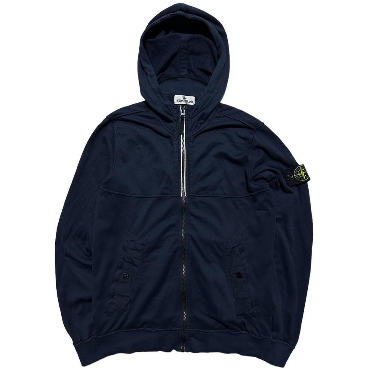 Stone Island Navy Full Zip Hoodie - Known Source