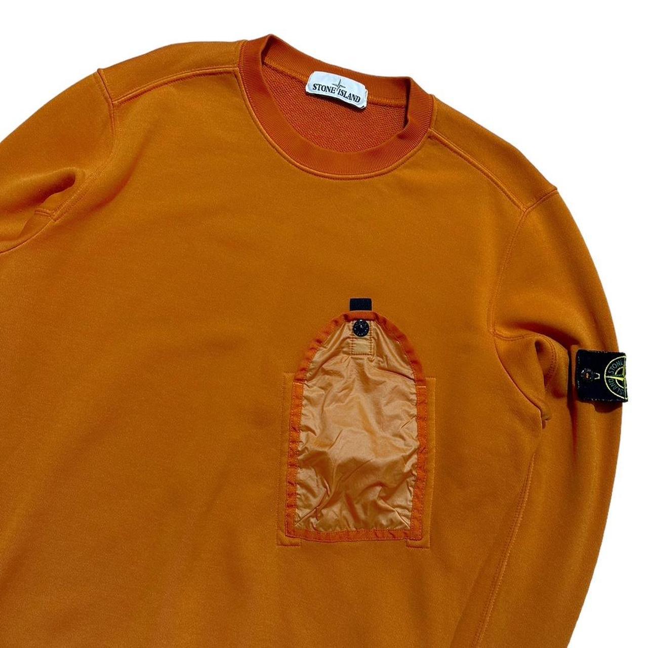 Stone Island Orange Side Pocket Crewneck - Known Source