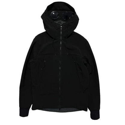 CP Company Black Soft Shell Goggle Jacket - Known Source