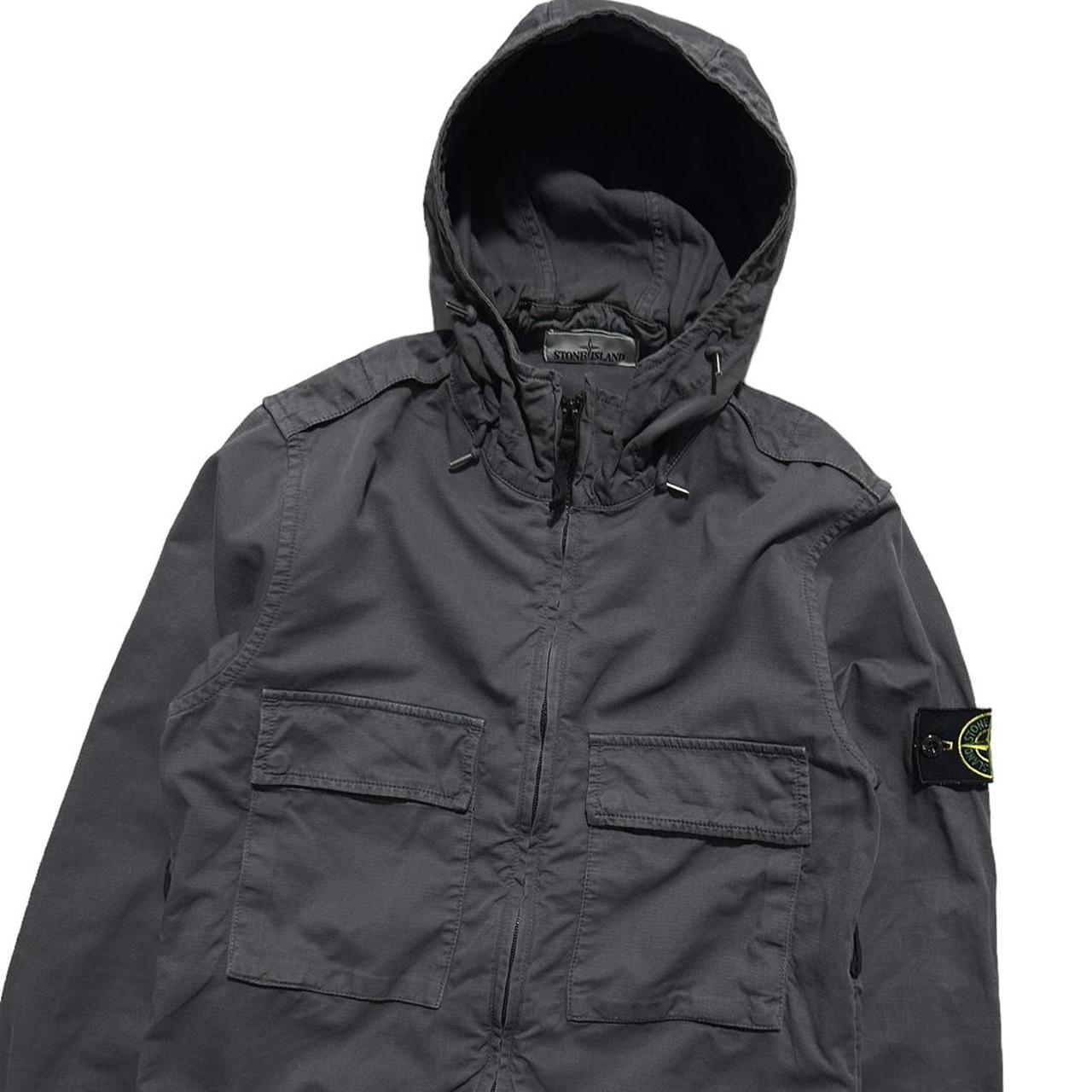 Stone Island Grey Canvas Hooded Jacket - Known Source