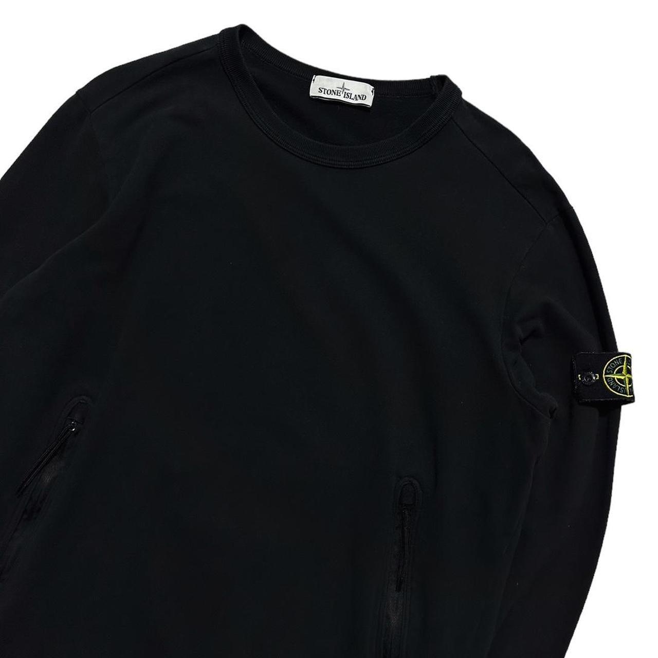 Stone Island Black Double Pocket Crewneck - Known Source