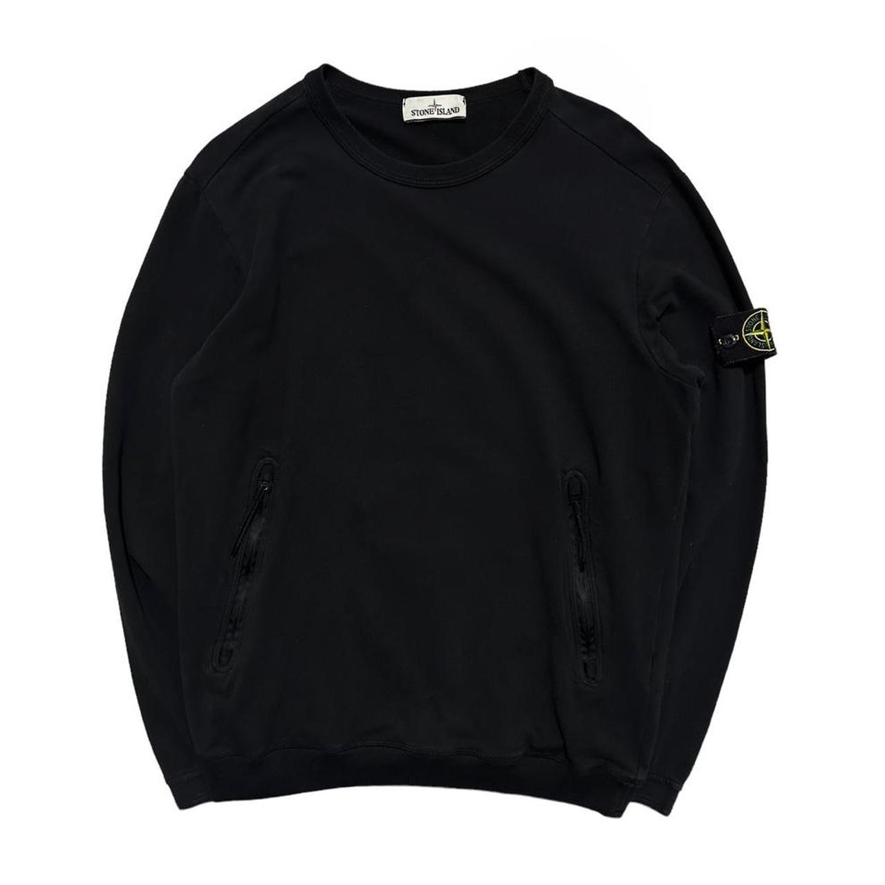 Stone Island Black Double Pocket Crewneck - Known Source