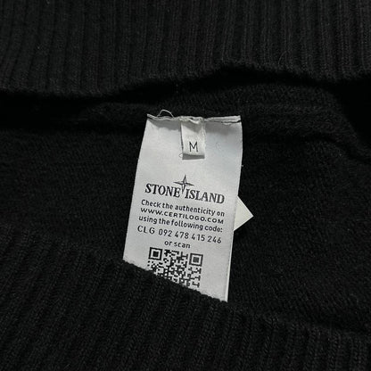 Stone Island Black Wool Pullover Crewneck - Known Source