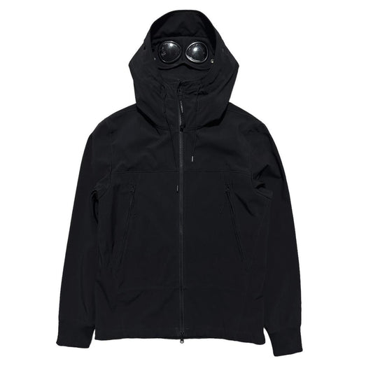 CP Company Black Soft Shell Goggle Jacket - Known Source