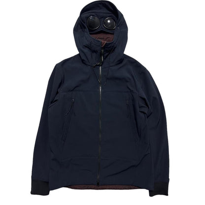 CP Company Dark Blue Soft Shell Goggle Jacket - Known Source