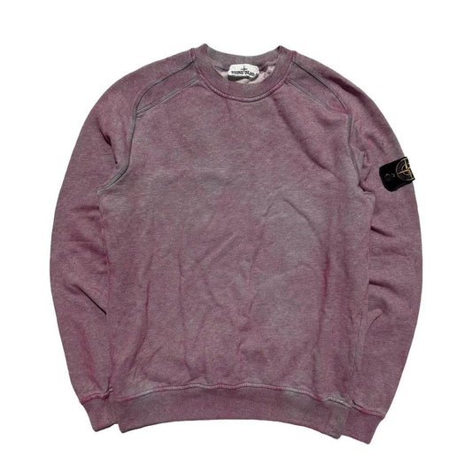 Stone Island Pink Dust Treatment Pullover Crewneck - Known Source