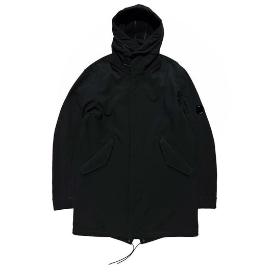 CP Company Black Soft Shell Parka Jacket - Known Source