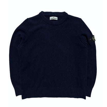 Stone Island Blue Knit Pullover Crewneck - Known Source