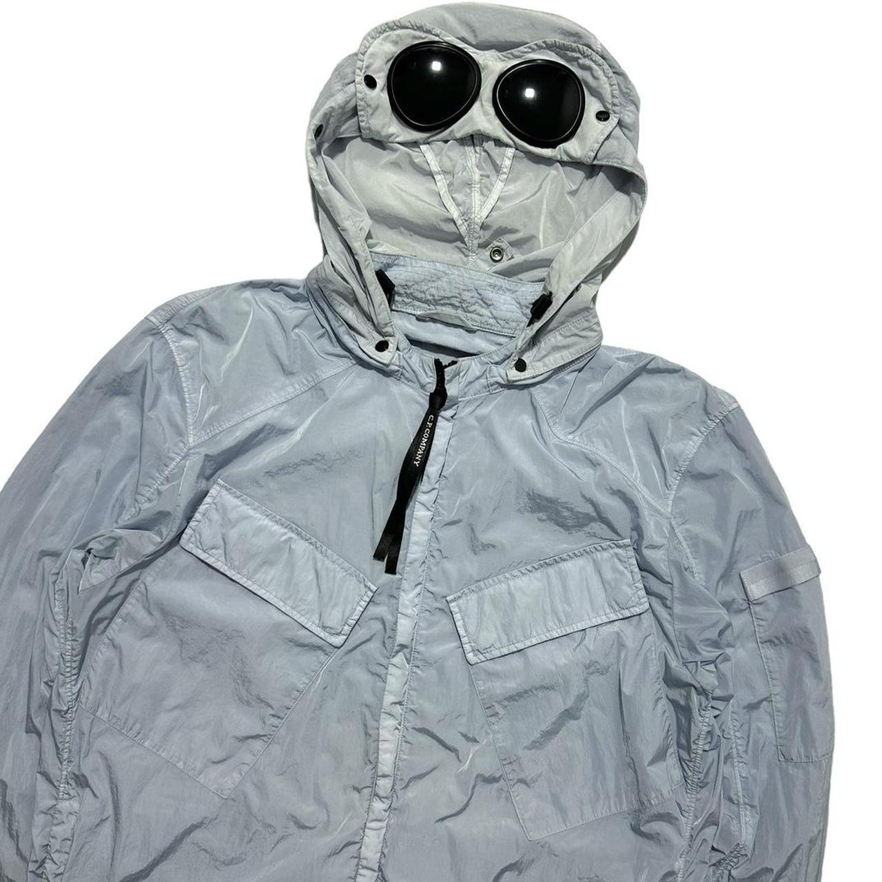 CP Company Chrome Ice Blue Nylon Goggle Jacket - Known Source