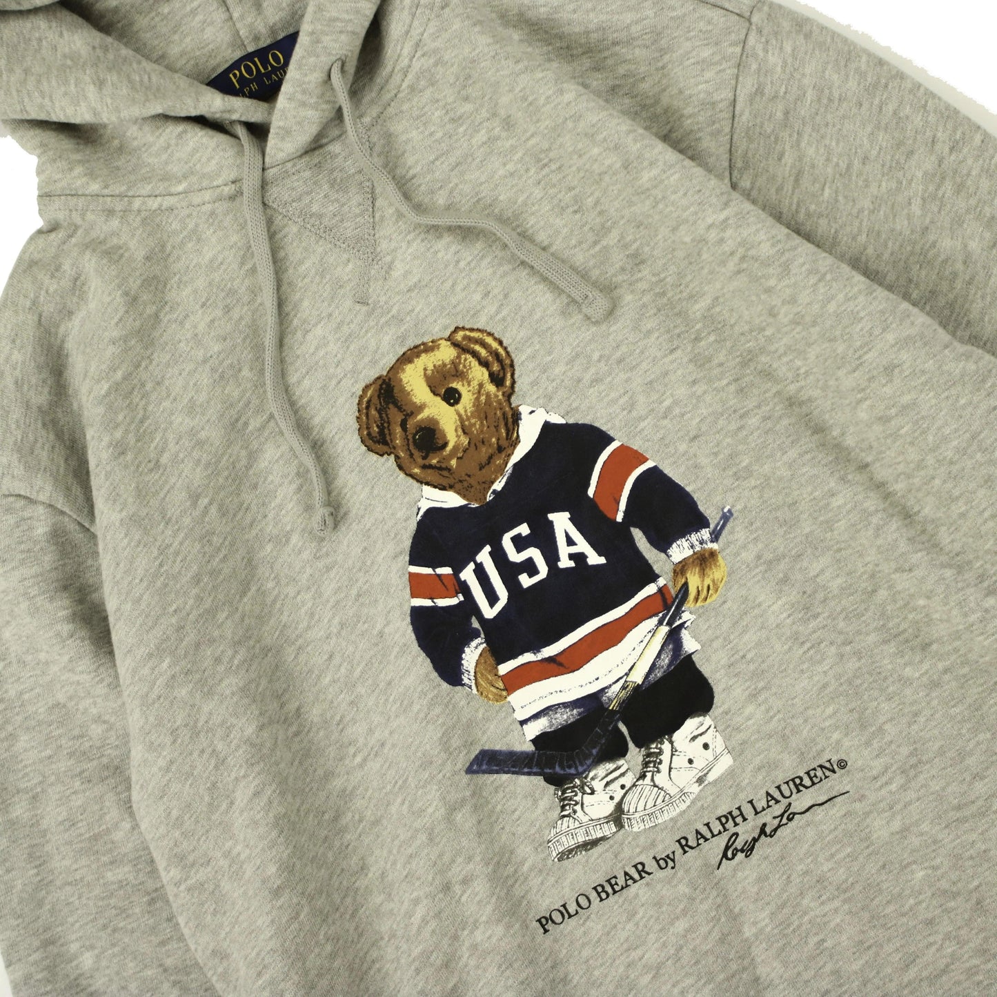 POLO RALPH LAUREN HOCKEY BEAR POPOVER HOODY (S) (S) - Known Source