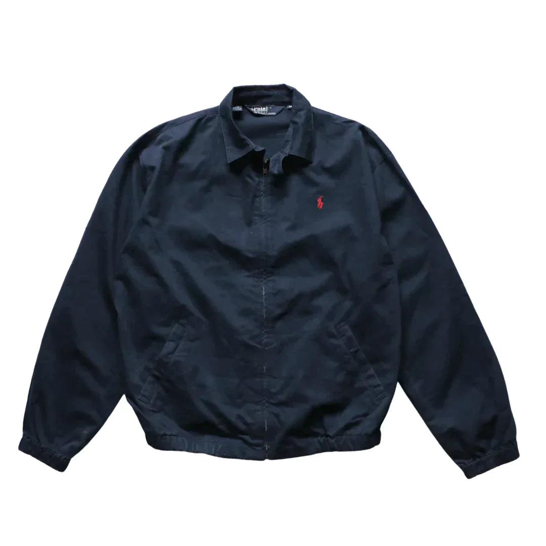 POLO RALPH LAUREN NAVY HARRINGTON JACKET (M) - Known Source