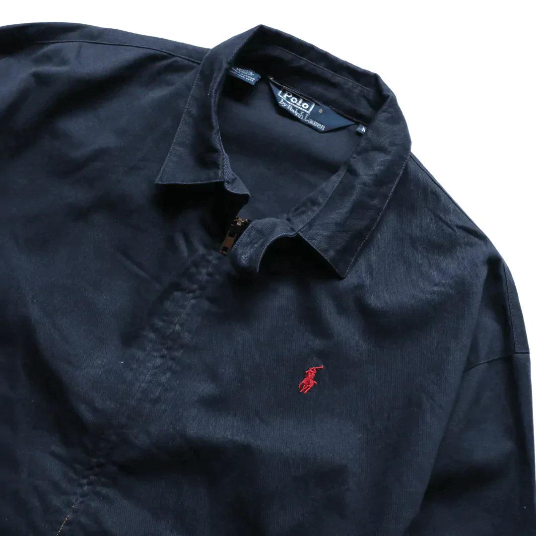 POLO RALPH LAUREN NAVY HARRINGTON JACKET (M) - Known Source