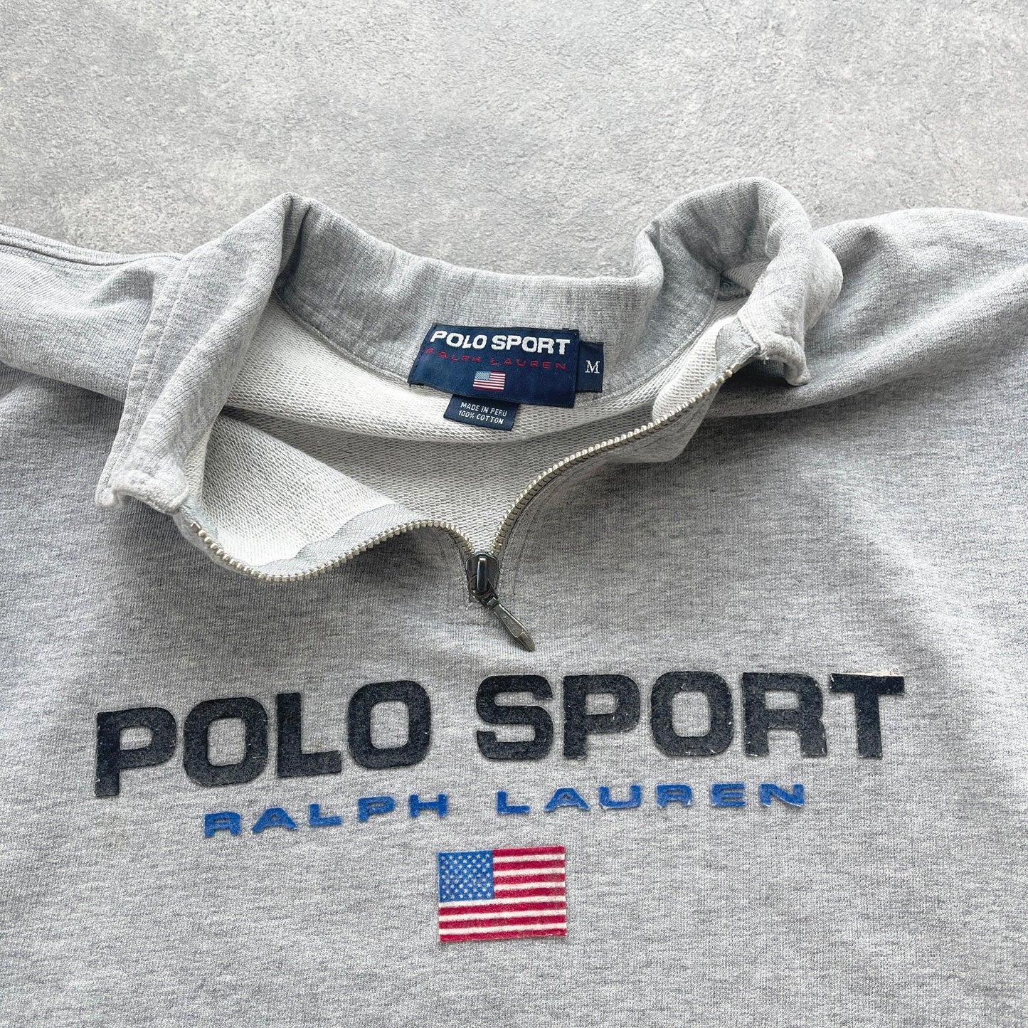 Polo Sport Ralph Lauren 1990s 1/4 embroidered sweatshirt (M) - Known Source