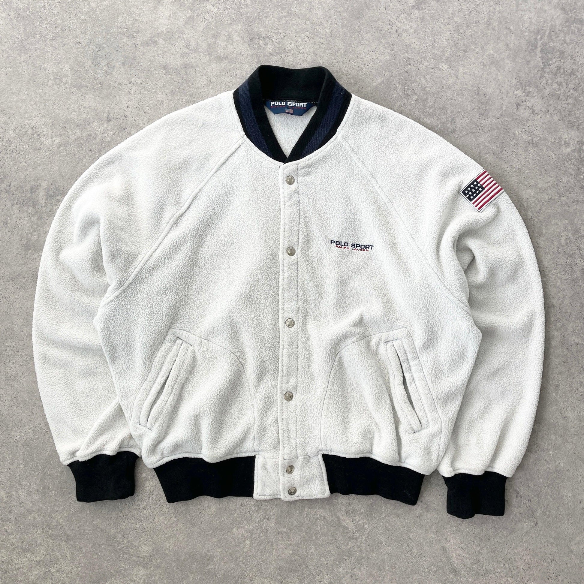 Polo Sport Ralph Lauren 1990s heavyweight fleece bomber jacket (L) - Known Source