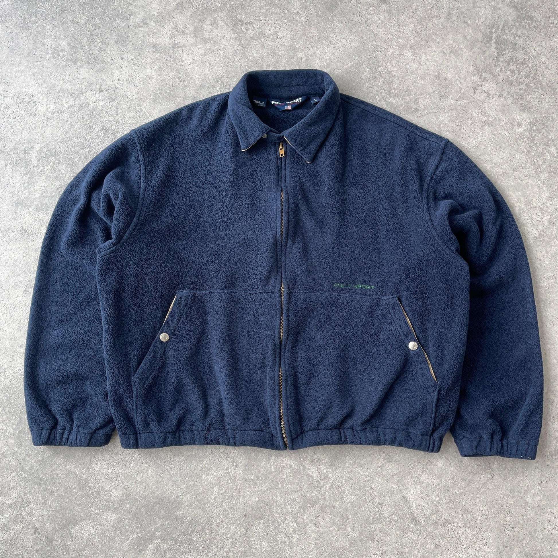 Polo Sport Ralph Lauren 1990s heavyweight fleece harrington jacket (L) - Known Source
