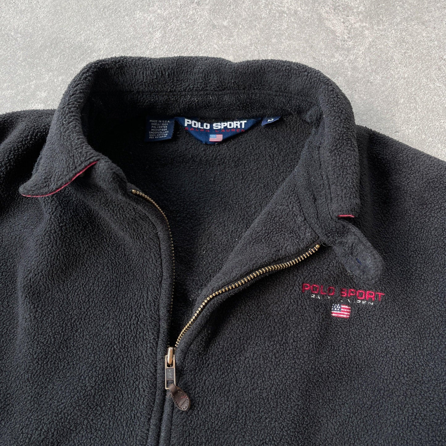Polo Sport Ralph Lauren 1990s heavyweight fleece harrington jacket (M) - Known Source