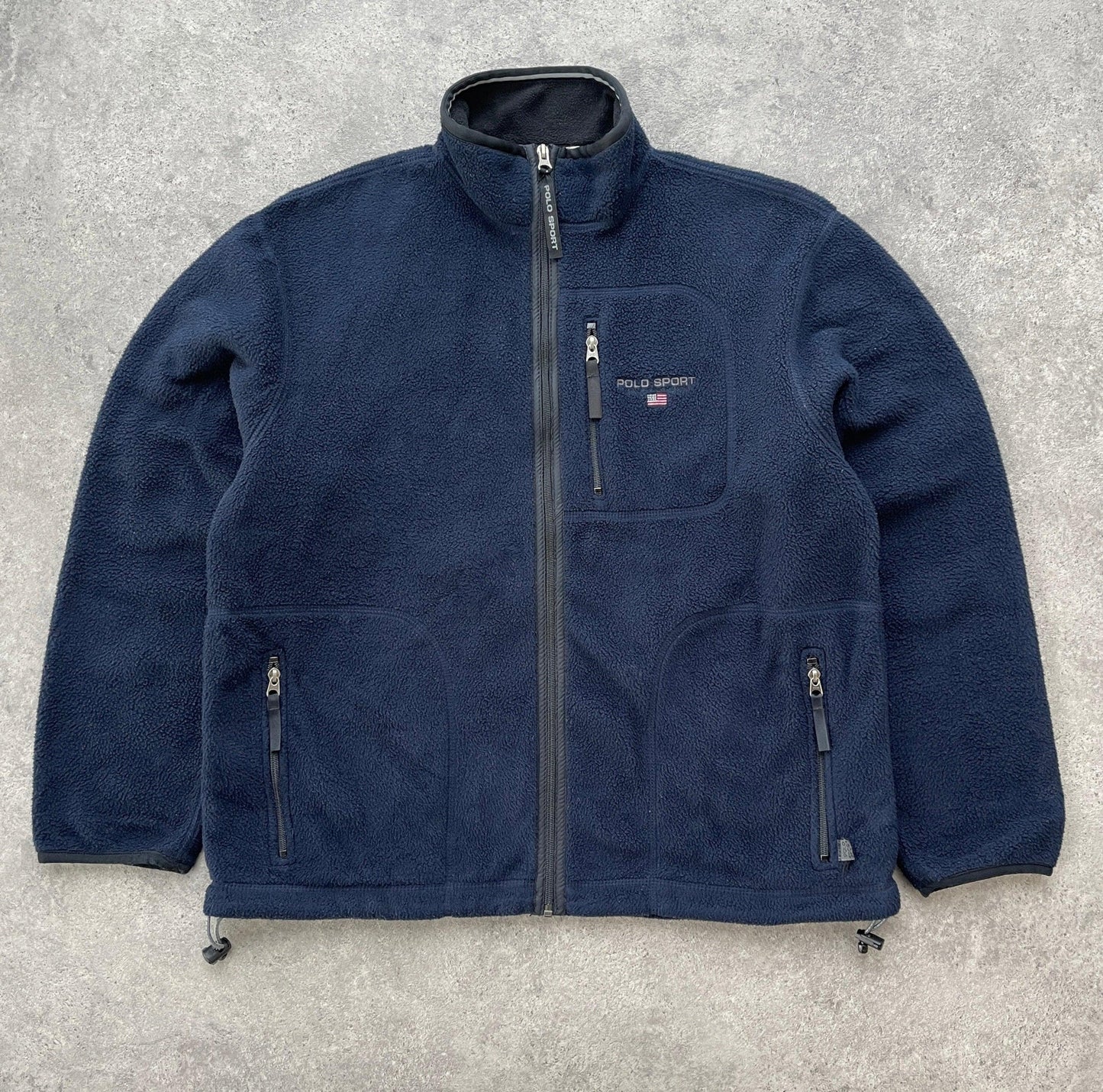 Polo Sport Ralph Lauren 1990s heavyweight zip up fleece jacket (M) - Known Source